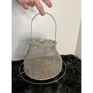 Vintage Nono no no  Bird Feeder Metal Mesh Hanging Feeder